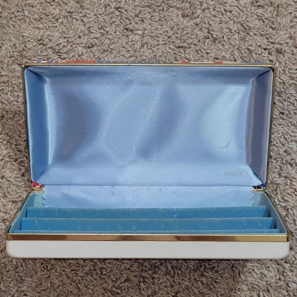 Vintage Mele Jewelry Traveling Hard Case Hardshell Earrings - Picture 2 of 7